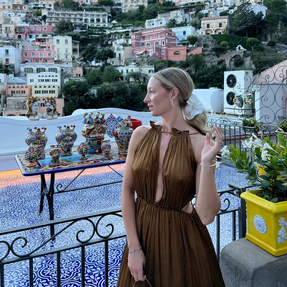 Golden Hour Dress, Open Front and Back